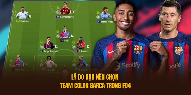 Lý do bạn nên chọn team color Barca trong FO4