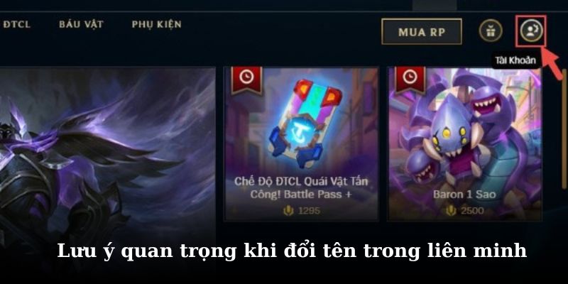 Tìm hiểu tầm quan trọng khi đổi tên trong LOL