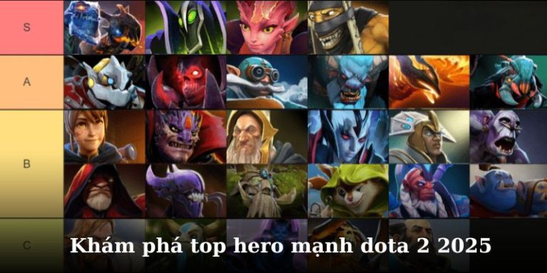 Khám Phá Top Các Hero Mạnh Dota 2 2025 Từ Bậc Cao Đến Thấp