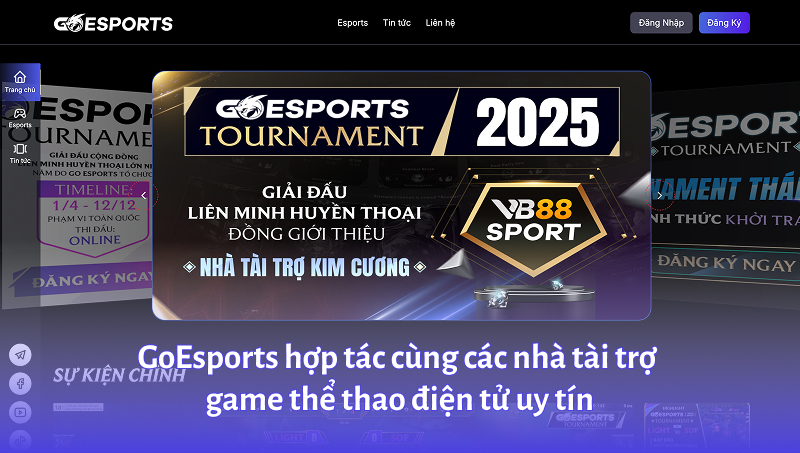 GoEsports hợp tác cùng các nhà tài trợ game thể thao điện tử uy tín